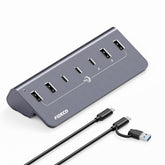 FIDECO 7 Ports USB 3.2 10Gbps Type C Type A fast charging Hub